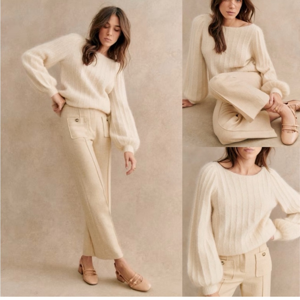 SÉZANE Aretha Pullover Jumper Sweater Size XS Vanilla White Cream Neutral  NWOT
